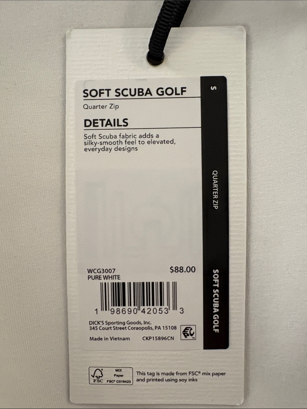 NWT Calia Soft Scuba Golf Quarter Zip Small - Picture 3 of 6